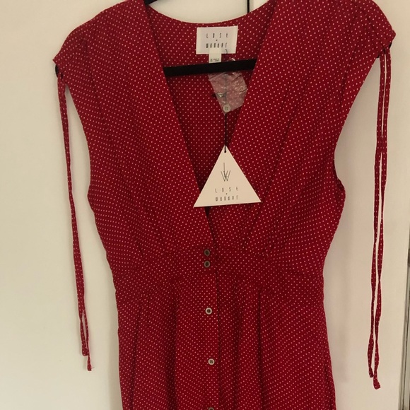 NWT Retro style lost + wander red midi dress. - Picture 7 of 9